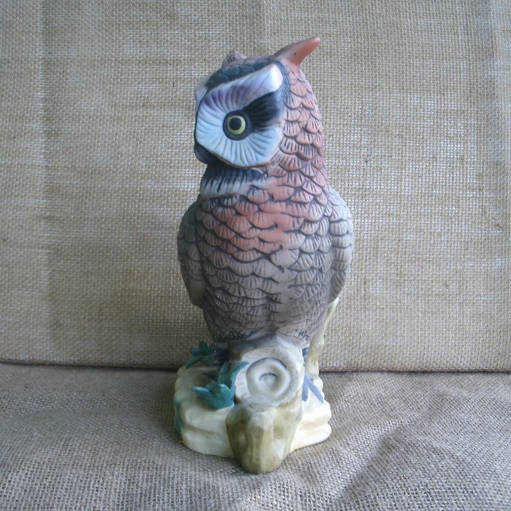 Vintage Large Homco Brown Owl Porcelain Figurine - Picture 3 of 16